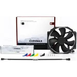 Вентилятор корпуса Noctua NF-A15 HS-PWM chromax.black.swap — 140 мм, PWM, chromax.black.swap (небольшие повреждения упаковки)