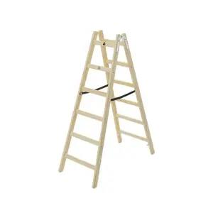 Double-sided ladder Hailo H40 StandardLine wooden 2x6 steps