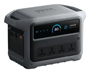 Anker Solix C1000X Gen 2 Pārnēsājama elektrostacija 2000W 1024Wh AC Cigarešu šķiltavas Saules uzlāde Ātrā uzlāde 4 AC kontaktligzdas USB Type-A USB Type-C Melna Pelēka