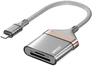 Atmiņas karšu lasītājs BWOO BO-BZ63 ar Lightning — atbalsts SD un microSD (TF)