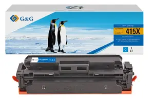 Тонер-картридж G G 19708 Совместимый Cyan для принтеров HP, 1 шт