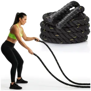 Training rope 9 m Springos ACT0015 — polyester, 9 m length, 3.4 cm diameter, non-slip handles