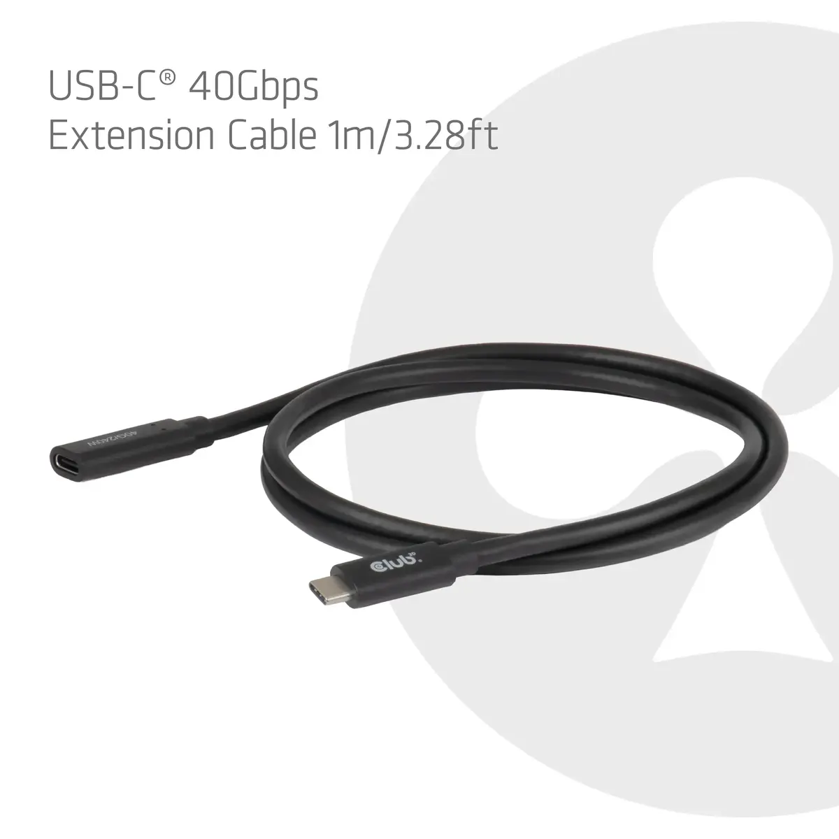 club 3d USB-C pagarinājuma kabelis 40Gbps 1 m Photo 2
