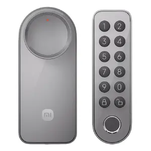 Smart door lock Xiaomi BHR07XDGL with keypad, Bluetooth, fingerprint, code and remote control, grey, 7.2V 2450mAh