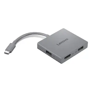 Klēpjdatora dokstacija Lenovo GX91R64790 — USB‑C (USB 3.2 Gen 1), 5 Gbit/s, 3,5 mm, 3840×2160, pelēka