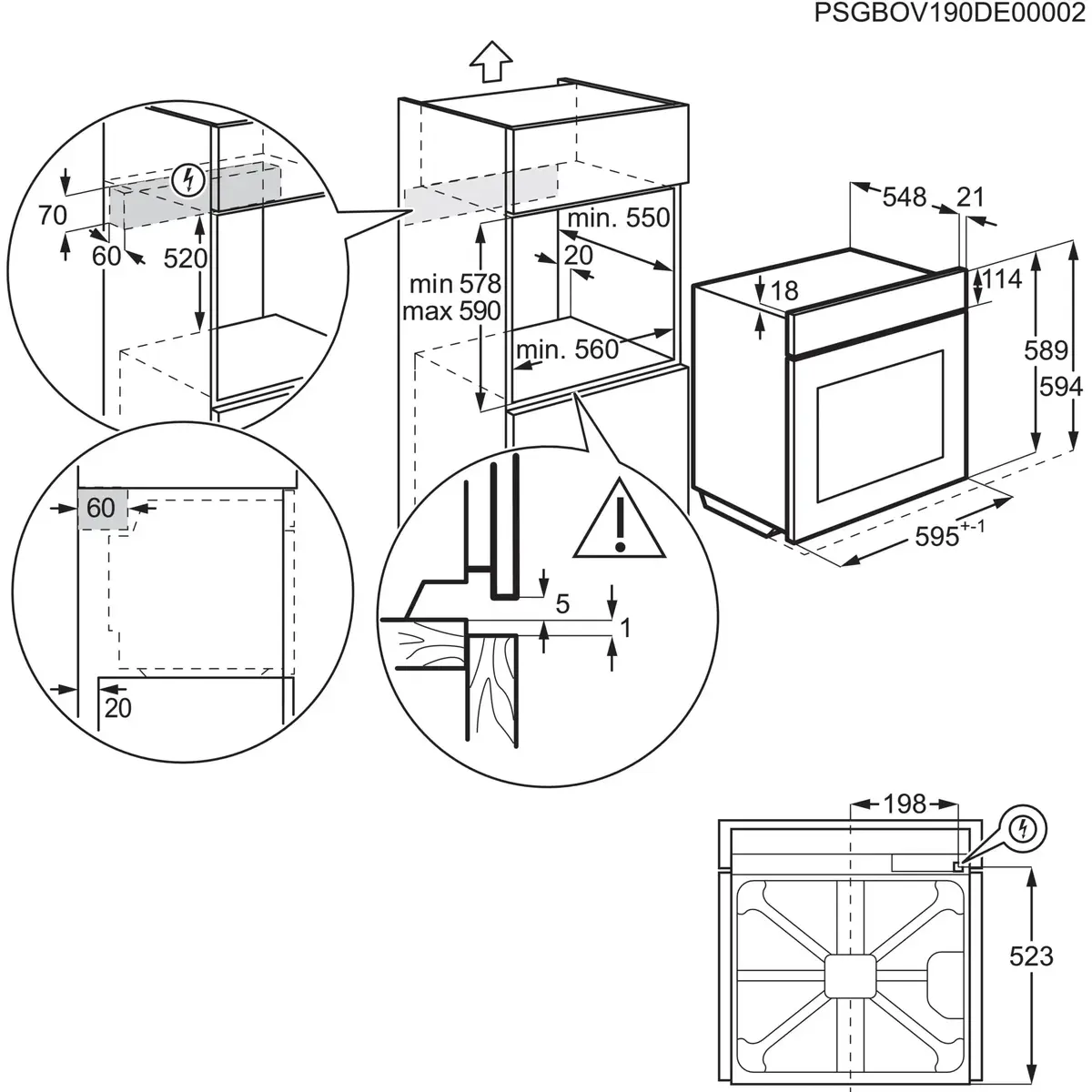 AEG Series 5000 OU5AB20SM встраиваемый электрический духовой шкаф Photo 9