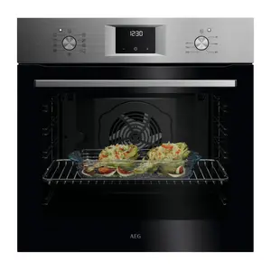AEG Series 5000 OU5AB20SM Iebūvējamā elektriskā cepeškrāsns Nerūsējošais tērauds 72 L 2790 W Skārienjutīga vadība A+ klase