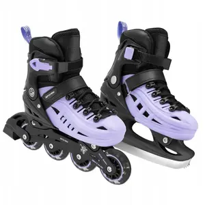 Regulējamas bērnu 4‑1 skrituļslidas SPOKEY 4ONE (izmēri 34–38) — pārveidojamas par inline, quad un slidu režīmiem