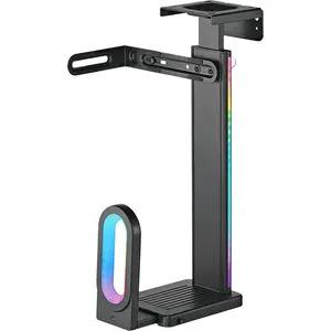 Computer under-desk mount Ultradesk FLANK by Ultradesk, under-desk PC holder, RGB, black