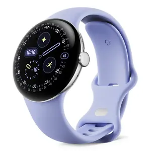 Viedpulkstenis Google Pixel Watch 4 41 mm AMOLED Sudraba, 32 GB atmiņa, 2 GB RAM, GPS, Wi‑Fi, 325 mAh, fluoroelastomēra siksniņa (S/L), 50 m