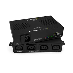 Rack-mounted SurgeX DisplayPak IP Controlled surge protector SX-DPP-104I, remote monitoring via IP