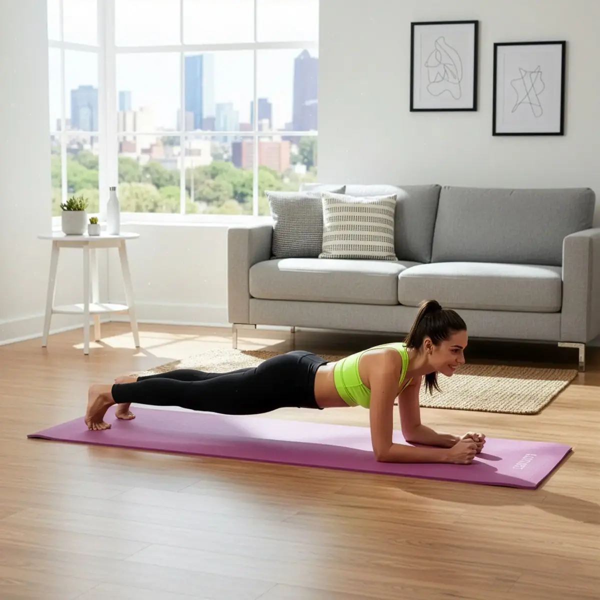 Exercise mat Springos ACT0018 — NBR 183×61×1 cm Photo 3