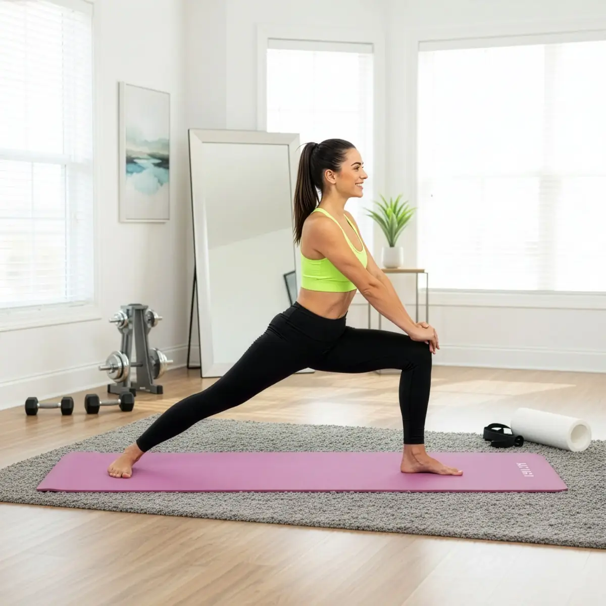 Exercise mat Springos ACT0018 — NBR 183×61×1 cm Photo 4