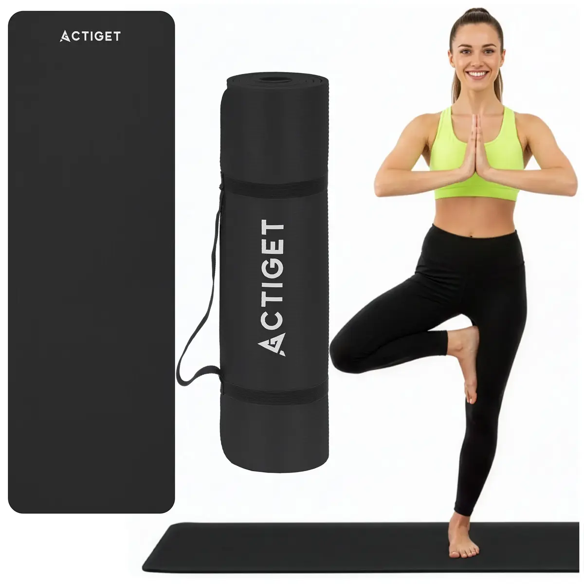 Exercise mat Springos ACT0020 — NBR 183×61×1 cm Photo 2