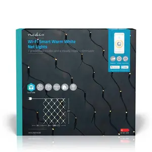 Light decoration chain Nedis WIFILXN01W280 — LED 280 bulbs, 3.1 W, IP65, 3 m cable, black