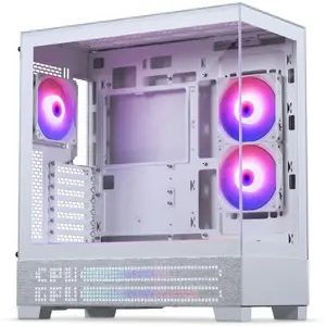 PC case PHANTEKS XT View Matrix PH-XT523VM1_DWT01 — Midi-Tower, E-ATX, Tempered Glass, Matrix LED, White