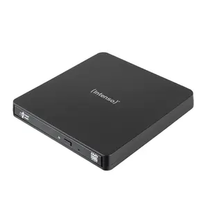 Ārējais optiskais disks Intenso EOD 400D Slim — DVD Super Multi DL, USB 3.2 Gen 1, plāns melns (142×148×16 mm)
