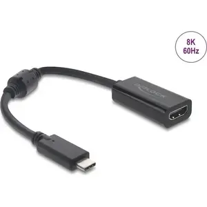 Адаптер USB Type-C на HDMI DELOCK 8K 60 Гц HDR HDCP (DP Alt Mode) чёрный