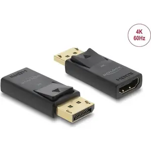 DELOCK Active DisplayPort 1.2 to HDMI Adapter 4K HDR, single-piece USB-powered cable