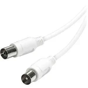 Coaxial cable Vivanco VVAN15MFW 15 m, white, coaxial connectors