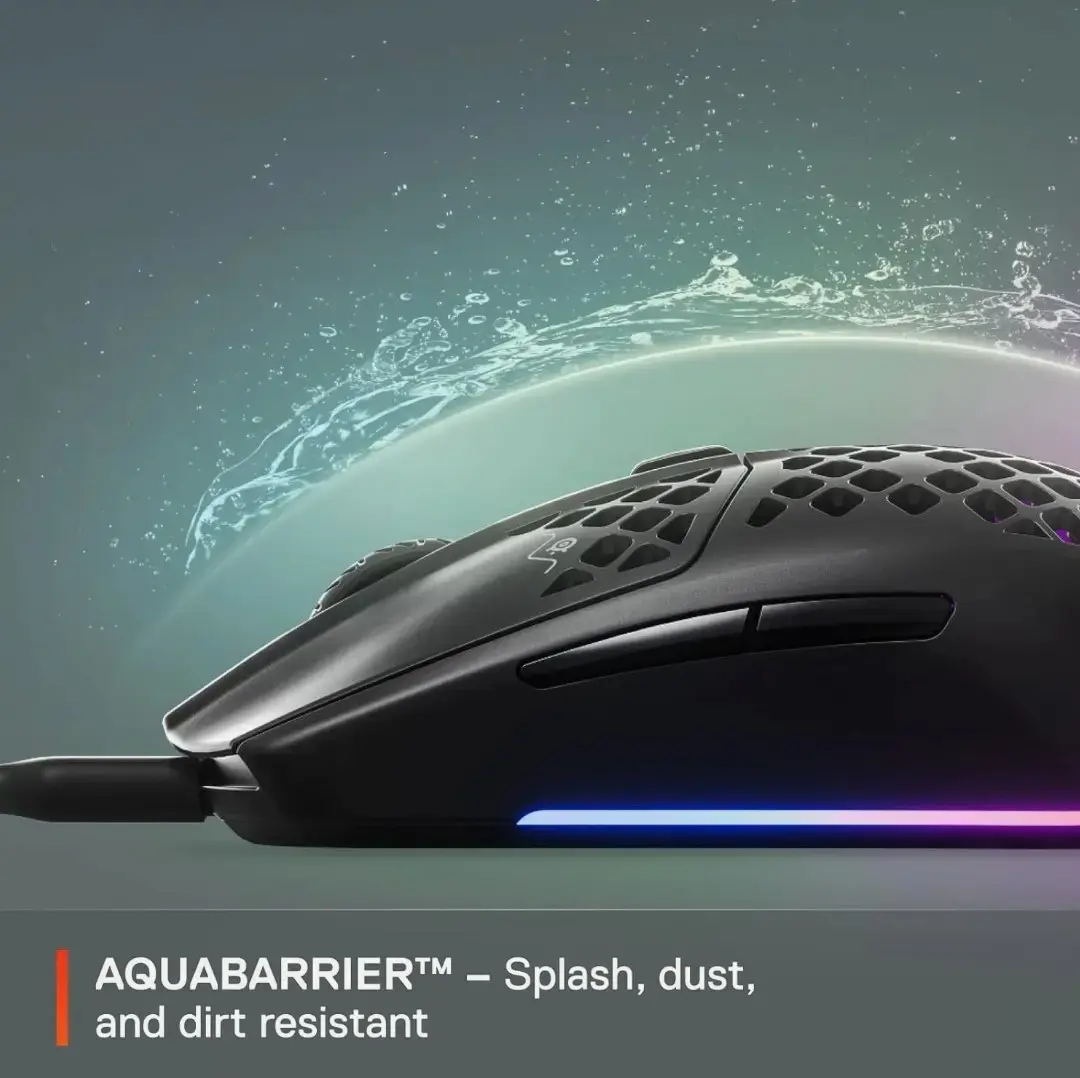 Spēļu pele SteelSeries Aerox 3 Onyx — USB‑C 8500 DPI Photo 2