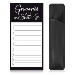 Refrigerator Notepad with Pen Holder Riff RF-MAG-BLOCK — Magnetic fridge notepad for notes and lists