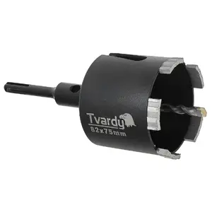 Diamond core bit 82 mm with SDS+ adapter and M16 thread for concrete — Tvardy