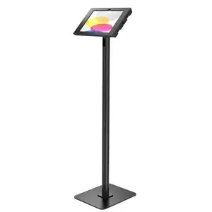Floor stand enclosure for iPad 10th–11th Gen (A16) — Compulocks Apex Swift Floor Stand, fits 10.9"–11" iPad, Black