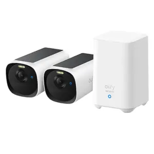 Набор наружных bullet IP-камер Eufy eufyCam E40 2 камеры + HomeBase S280 — 2688×1520, 130° обзора, проводная и беспроводная, настенный крепёж, ИК