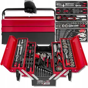 Metal toolbox with 85-piece tool set Forcekraft FK-4087C