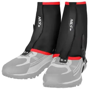 Беговые гетры nils extreme NC17113 — чёрно-красные для защиты обуви и голени