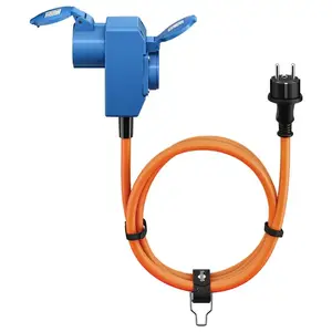 Power cable WENTRONIC Goobay 76222, H07RN-F 3G2.5, 1.5 m, CEE7/3 connector, orange