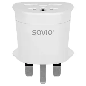 Power adapter/inverter SAVIO AP-05 Indoor 2500 W, input 100 V, white, 50×49×63 mm