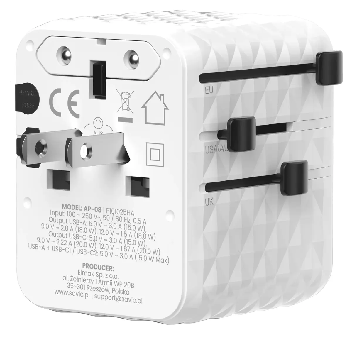 Adapteris SAVIO AP-08 20 W Photo 3