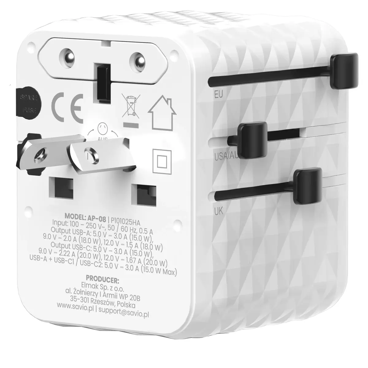 Adapteris SAVIO AP-08 20 W Photo 4