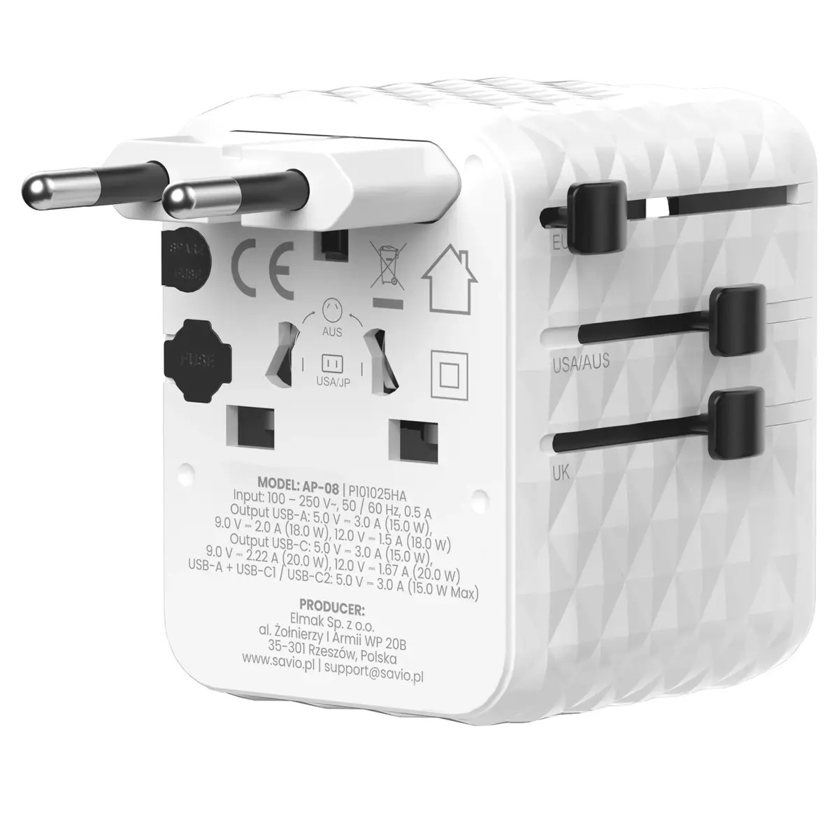 Adapteris SAVIO AP-08 20 W Photo 5