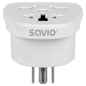 Power adapter/inverter SAVIO AP-07 Universal 2500 W, input 100 V, white, compact (42×50×50 mm)