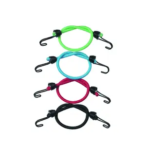 Bungee cord set MASTER LOCK mini Twin Wire 25 cm x 4 mm with metal hooks, 4-pack