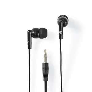 Vadu austiņu austiņas Nedis HPWD1000BK — in-ear, ar vadu, kabelis 1.2 m, melna