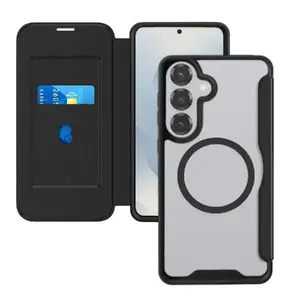 Флип-чехол 4smarts Urban Pro для Samsung Galaxy S26+ — для экрана 17 см (6,7"), черный, 1 карман для карт