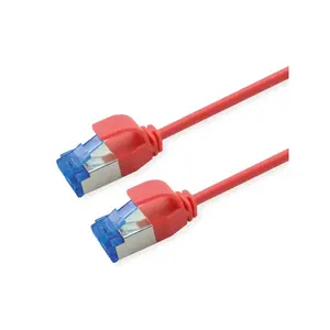 Patch cord ROLINE Cat.6A (Class EA) S/FTP LSOH Slim PoE, 2 m, red