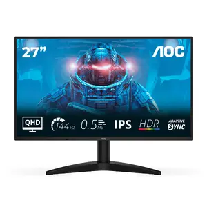 AOC B3 Q27B36X Datora monitors 27 collas Quad HD 2560 x 1440 IPS LED 144 Hz 4 ms Melns