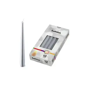 Table candle 1 pc. bolsius 245×24 mm silver