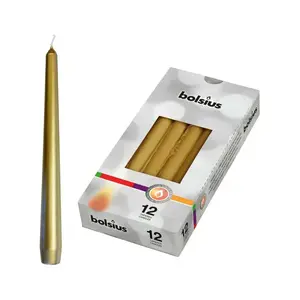 Table candle Bolsius 245×24 mm gold — 1 pc.