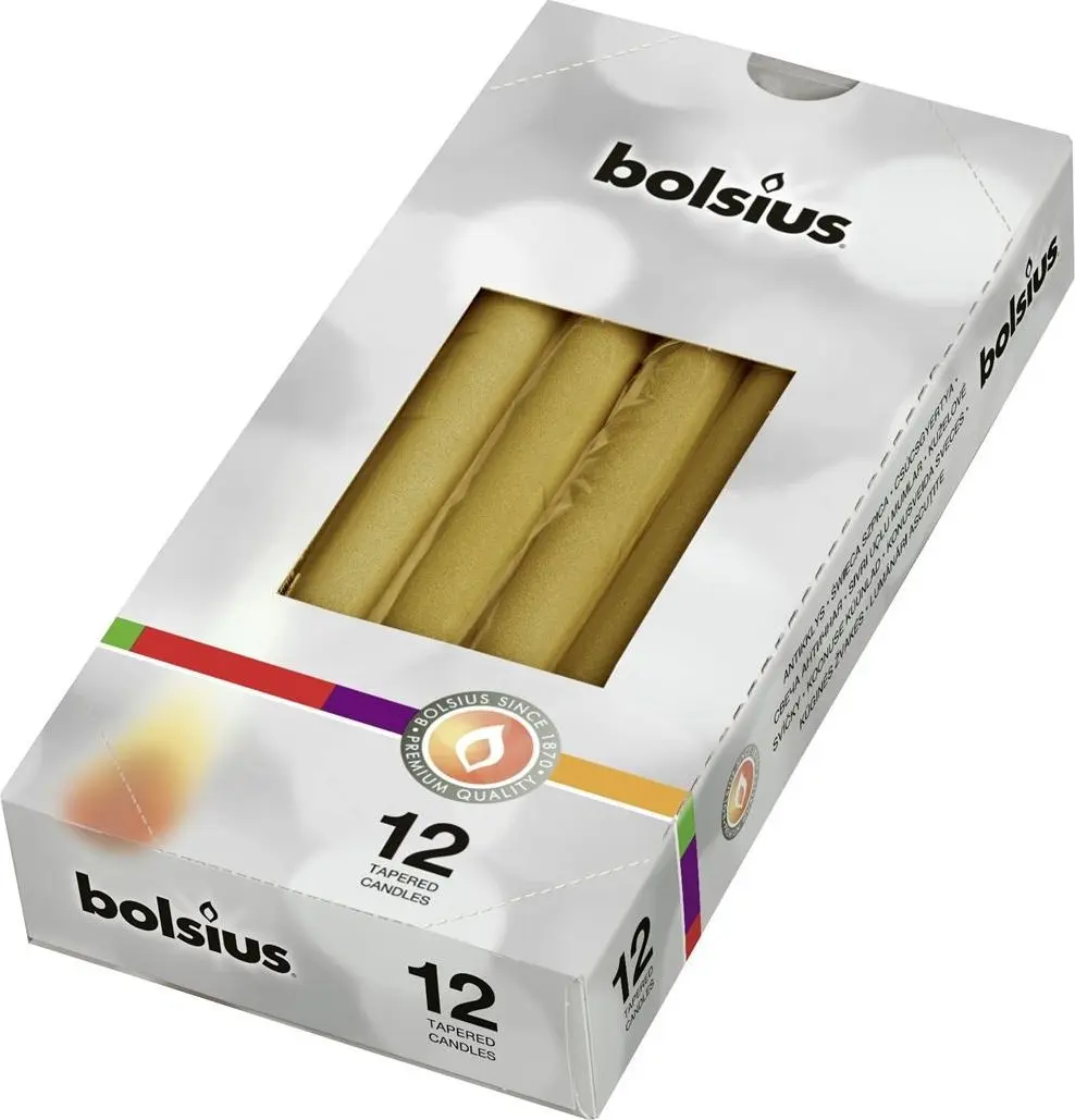 Bolsius table candle 245×24 mm gold Photo 2