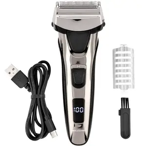 Foliālais skuveklis-trimmeris Profi-Care PC-HR 3140 — akumulators/USB, Li‑Ion 600 mAh, melns/hromēts