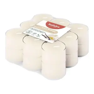 Tea light candles Bolsius True Scents vanilla — set of 18 unscented / scented tealights