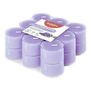 Tējas sveces bolsius True Scents lavender — iepakojums 18 gab., aromātiskās tējas sveces
