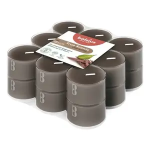 Bolsius чайные свечи ароматические 18 шт — True Scents Oud Wood ароматизированные чайные свечи