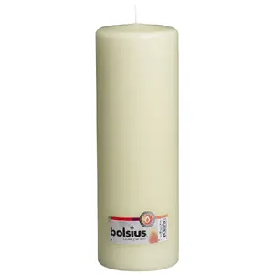 Vaska svece cilindrs Bolsius augstums 300 mm, diametrs 100 mm, krāsa ziloņa kauls, 1 gab.